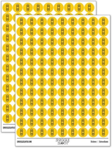 Vista 15 de Vendaje de lesiones médicas más de 200 pegatinas redondas - acabado brillante - tamaño de 0.50 pulgadas - negro