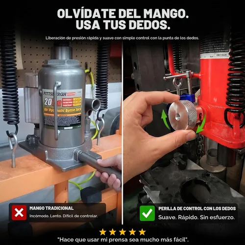 Vista 2 de Pomo de válvula de aluminio para botella 6061 para prensa de carga de puerto, mango de liberación atornillado de 3/8 pulgadas, fácil de instalar