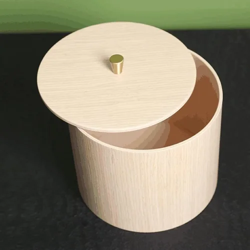 Vista 3 de Garbage Cans Garbage Cans Round Mini Table Trash Can with Lid,Garbage Container Bin Wooden Wastebasket Waste Baskets Basket