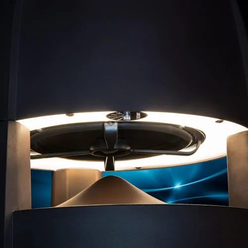 Vista 2 de OSD Forza Lum Omni - Altavoz de 360° y luz de camino LED, altavoz de rango completo de 8 pulgadas - 200 W, 800 lúmenes luces LED frías, carcasa