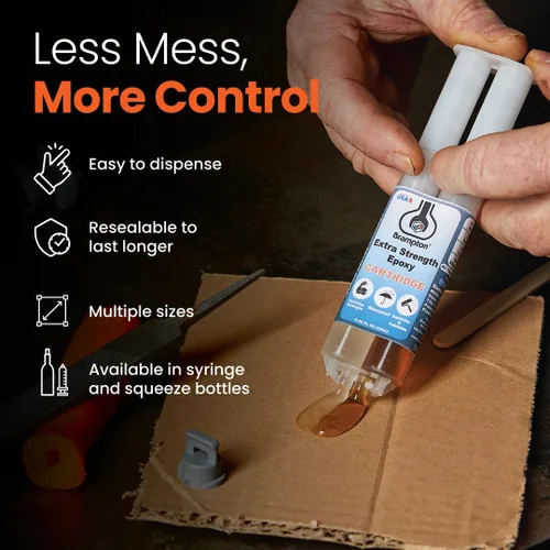 Vista 7 de Brampton Epoxi extra resistente, vida útil de 20 minutos, kit de pegamento epoxi impermeable de 2 partes para azulejos, metal, cerámica, vidrio