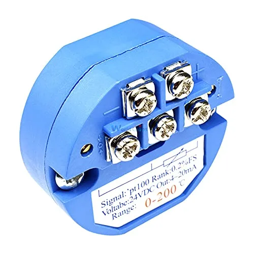 Vista 4 de RTD PT100 - Transmisor de sensor de temperatura CC 24 V 0-200 Celsius rango de sensores de temperatura, módulo detector aislado 4-20 MA CC 24 V