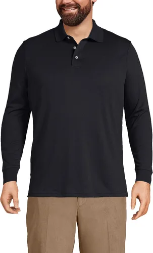 Vista 3 de Lands' End - Camisa polo muy suave de manga larga para hombre
