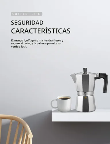 Vista 2 de Yabano - Cafetera de café italiano Moka de 9 tazas