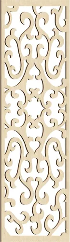 Vista 155 de 9 3/8 pulgadas de ancho x 24 3/8 pulgadas de alto x 1/4 de alto Smithfield paneles de pared de madera con calado, abedul
