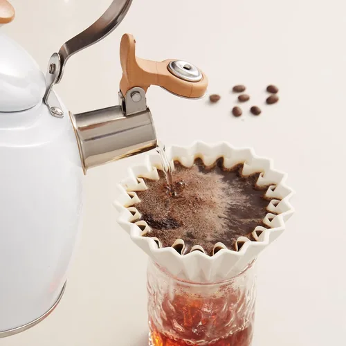 Vista 16 de ROCKURWOK - Tetera de estufa, tetera con mango ergonómico de tacto frío, tetera de acero inoxidable de grado alimenticio, tetera de estufa, tetera