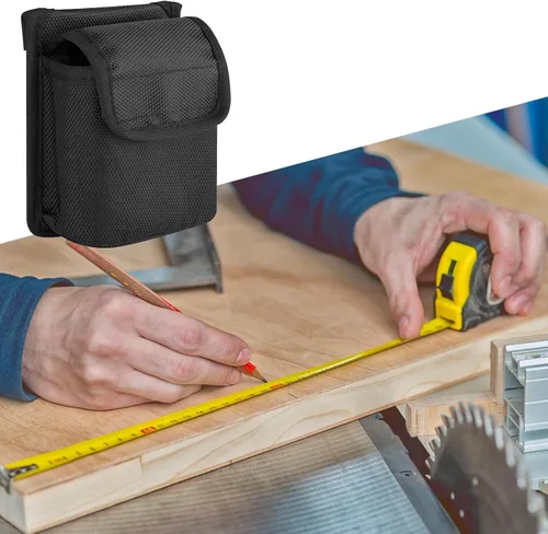 Vista 2 de Bolsa de cintura métrica, organizador de herramientas multiusos para herramientas, bolsa de herramientas pequeña, electricista, aficionado, taller
