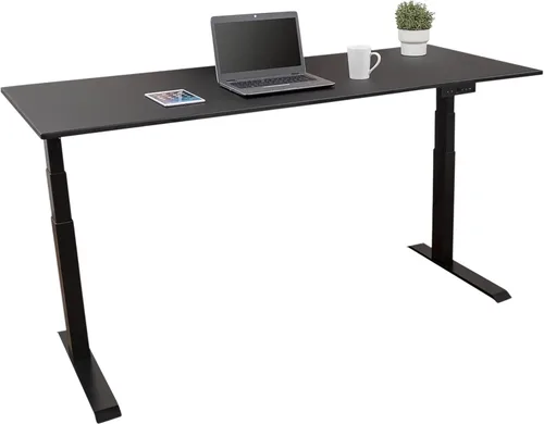 Vista 14 de Stand Up Desk Store Escritorio eléctrico de altura ajustable con memoria programable (marco negro/parte superior negra mate, 48 pulgadas de ancho)