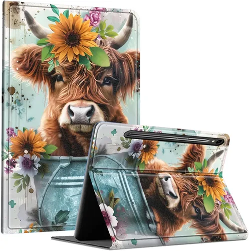 Vista 72 de Slim Case for Samsung Galaxy Tab S10 Lite / S10 FE / S9 FE 10.9" & Galaxy Tab S9 11", Multi-Angle Stand PU Leather Smart Folio Cover with Soft TPU