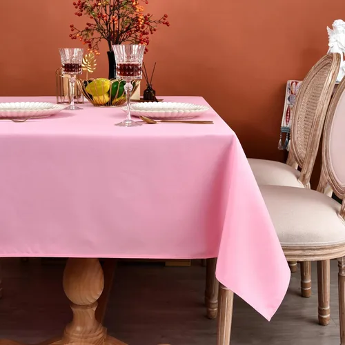 Vista 22 de MEANMOY Mantel cuadrado de poliéster lavable, resistente al agua y a las manchas, de 210 GSM, de 54 x 54 pulgadas, mantel de mesa rectangular sin