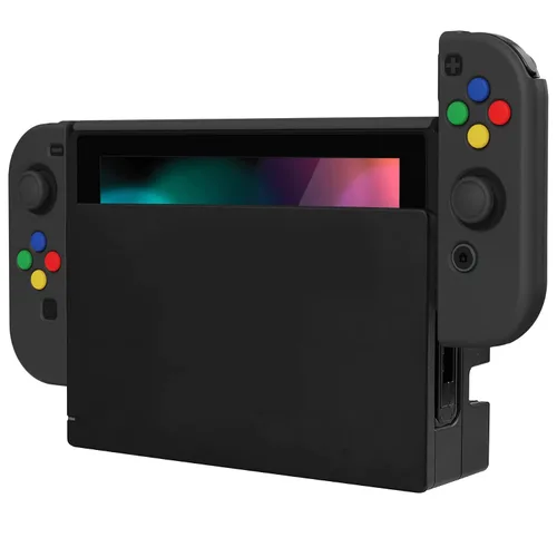 Vista 96 de PlayVital AlterGrips Ergonomic Grips Cover for Nintendo Switch, [2 Design] Interchangeable Comfort Dockable Protective Case with Screen Protector &