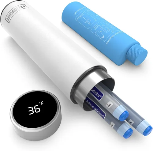 Vista 12 de DISONCARE 60H Estuche de viaje enfriador de insulina para 4 plumas con pantalla de temperatura, enfriador de medicamentos para viajes, aprobado por