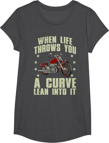 Vista 48 de Funny Motorcycle Racer Design for Men Women Motorcycle Lover T-Shirt Asphalt Grey