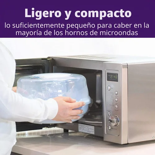 Vista 5 de Philips AVENT Esterilizador de vapor de microondas para biberones, chupetes, tazas y más, SCF281/05