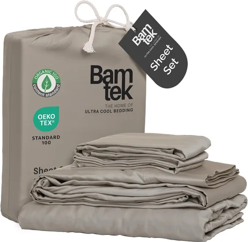 Vista 13 de Juego de sábanas de bambú de viscosa tamaño individual XL, 3 piezas, extra largas, ropa de cama refrescante para personas que duermen con calor