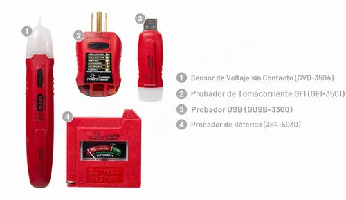 Vista 4 de nVent GARDNER BENDER GK-5 Kit de probador eléctrico para el hogar