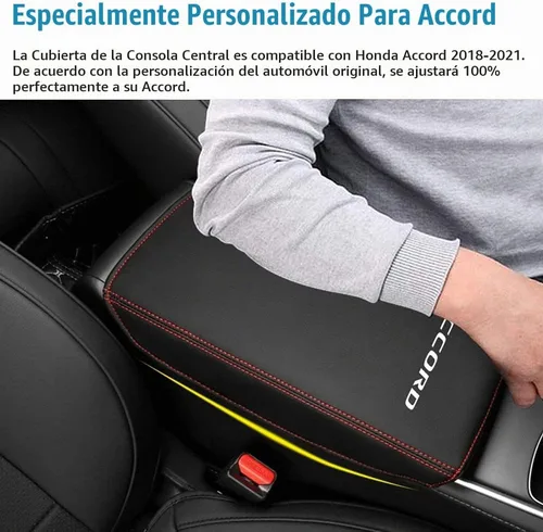 Vista 3 de LEXLEY Funda de Caja de Reposabrazos Almohadilla de Consola Central Impermeable Antiarañazos Cubiertas Protectoras de Cuero Para Honda Accord 2018