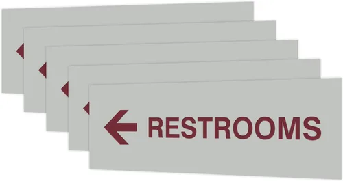 Vista 34 de Signs ByLITA Basic Restrooms - Letrero direccional para pared o puerta (negro), pequeño (paquete de 1)