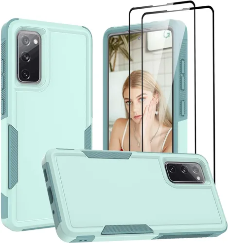 Vista 40 de Jeylly Funda para Samsung Galaxy S10 Plus S10+, ajuste delgado, doble capa, resistente, absorción de golpes, TPU con carcasa trasera de Negro