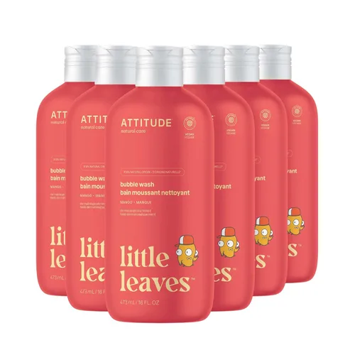 Vista 14 de ATTITUDE Bubble Wash para niños, champú para el cabello y jabón corporal, verificado por EWG, a base de plantas y minerales, vegano, arándano, 16