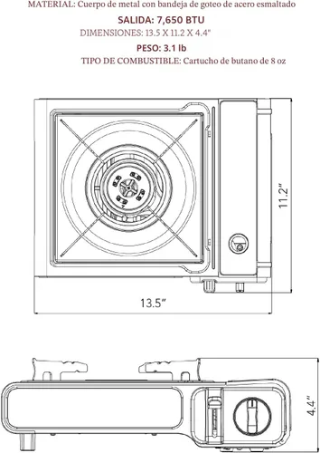 Vista 2 de Estufa portátil de butano Gas One con estuche: encendido automático, control preciso del calor - para acampar, tailgating y cocinar al aire libre