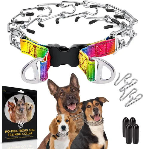 Vista 10 de PetJett Collar de Ahogo para Perros Collar de Entrenamiento Collar de Púas Ajustable para Perro Collar de Liberación Rápida de Pellizco para Perro