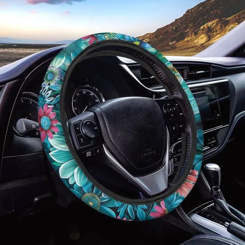 Vista 13 de Asian Dragon - Funda universal para volante de automóvil, accesorios interiores de automóvil, lavable, transpirable, funda para volante