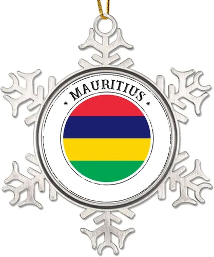 Vista 10 de Bandera de Malasia Adornos de Navidad para niños, bandera nacional, silueta de Malasia, decoraciones de Navidad, regalo de metal copo de nieve