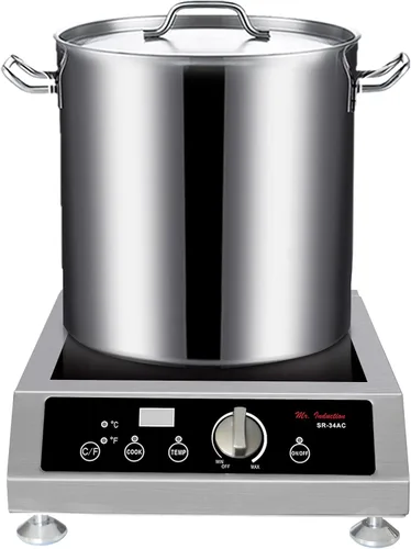 Vista 4 de Mr. Induction SR-34ACA: Gama comercial de encimera de 3400W (220-240V)