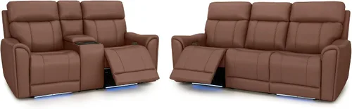 Vista 20 de Seatcraft Trivanta Home Theater Seating Black Sofa and Loveseat