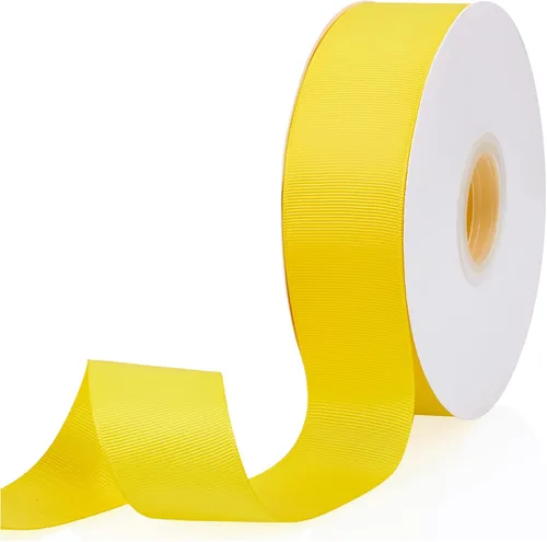 Vista 23 de Cinta de grogrén de doble cara de color liso azul bebé de 1-1/2 pulgadas x 50 yardas para envolver regalos, bodas, fiestas, manualidades, lazos