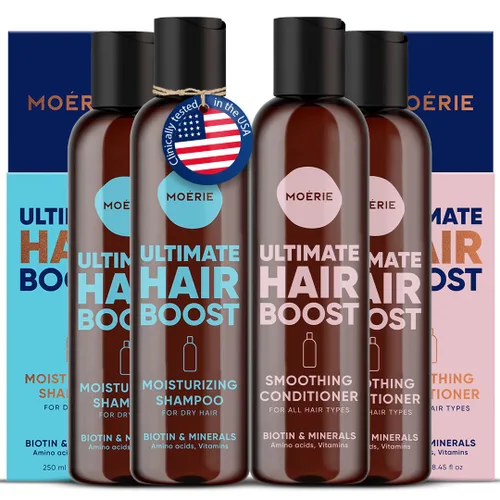 Vista 8 de Moerie Ultimate Hair Growth - Juego de champú y acondicionador para el crecimiento del cabello, cabello más largo, grueso, más completo, vegano