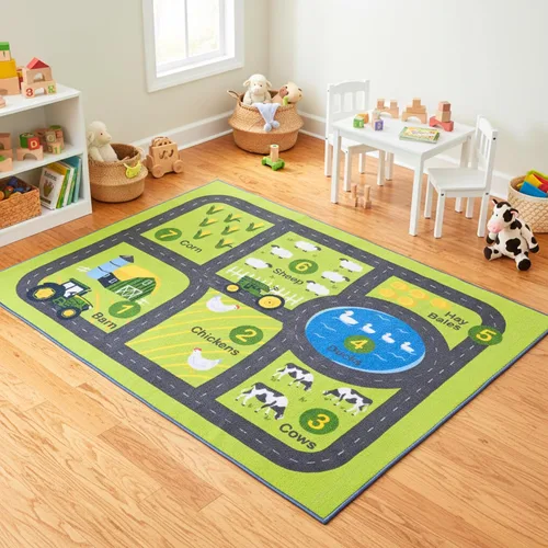 Vista 13 de Franco Alfombra antideslizante para habitación de niños, 69 x 52 pulgadas, Batman