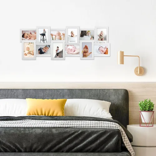 Vista 4 de HELLO LAURA - Marcos de fotos para decoración de pared, paquete de 12 marcos de fotos para pared, marcos de fotos largos en forma de otoño