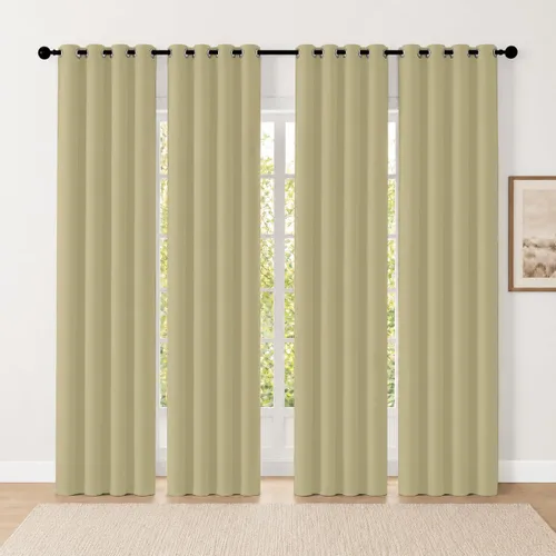 Vista 147 de Cortinas de oscurecimiento de habitación de 84 pulgadas de largo para dormitorio, sala de estar, cortinas térmicas aislantes con ojales