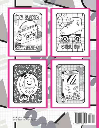 Vista 2 de 90s Coloring Book For Adults Totally 90's Nostalgia Coloring Book For Millennials