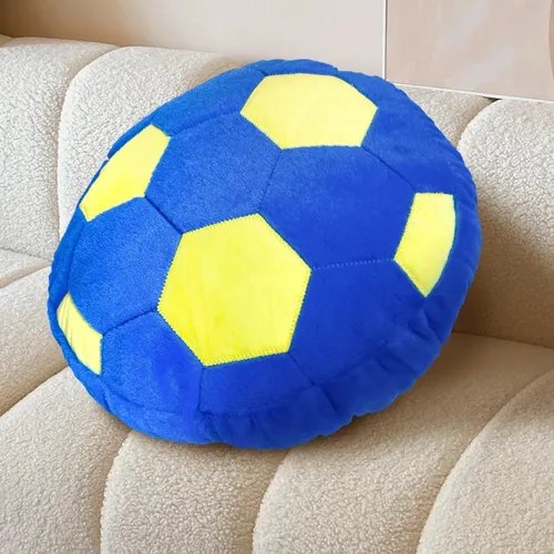 Vista 15 de Paquete de 2 almohadas de béisbol de felpa, suaves y esponjosas redondas con forma de béisbol para habitación de niños, decoración de sofá y cama
