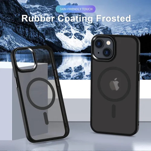 Vista 4 de QLTYPRI Funda magnética para iPhone 13 Pro Max (6.7 pulgadas) compatible con cargador inalámbrico, funda protectora a prueba de golpes, translúcida