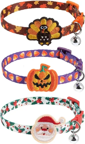 Vista 9 de PUPTECK Airtag - Collar de gato ajustable con campanas, collar de gatito ajustable para niñas y niños pequeños, cachorro, conejito, bonito accesorio