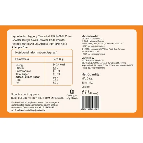 Vista 2 de GO DESi Paletas de tamarindo 50 piezas Dulces de frutas Desi Pops 15.87 oz Picantes (agridulce)
