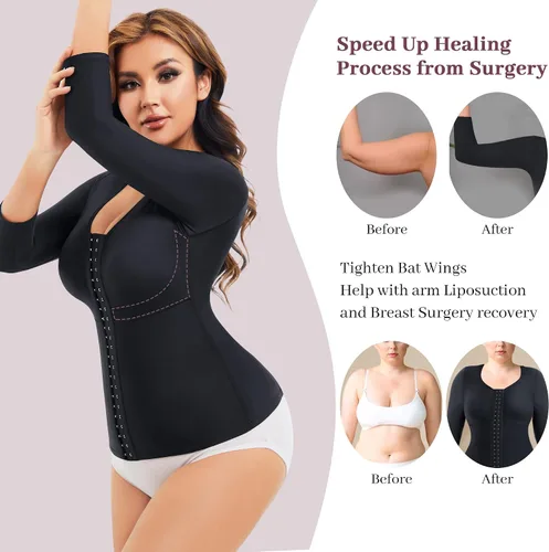 Vista 4 de RDSIANE Fajas adelgazantes para adelgazar la cintura con control de abdomen Body Shaper Cintura Trainer Body Body con compresión de brazos