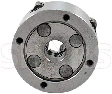 Vista 4 de Shars Mandíbulas duras sólidas de 4" 4 mordazas independientes con placa trasera roscada semimecanizada de 1-1/2-8 3.93", requiere mecanizado