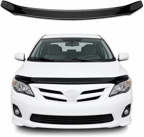 Vista 21 de BMY Deflector de capó para Audi A3 Sedan 2015-2020, protector de insectos