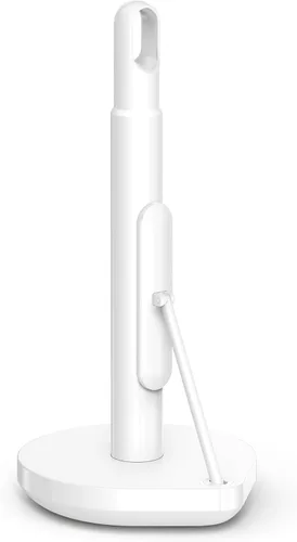 Vista 7 de simplehuman Soporte de pie para toallas de papel con brazo tensor, resistente, fácil desgarre con una mano, encimera de cocina, acero inoxidable