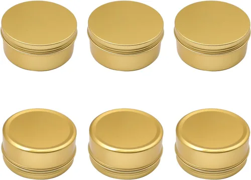 Vista 70 de Othmro Latas redondas de metal de 8.3 onzas, latas de aluminio, contenedores recargables de 8.5 fl oz, botellas de lata con tapa de tornillo