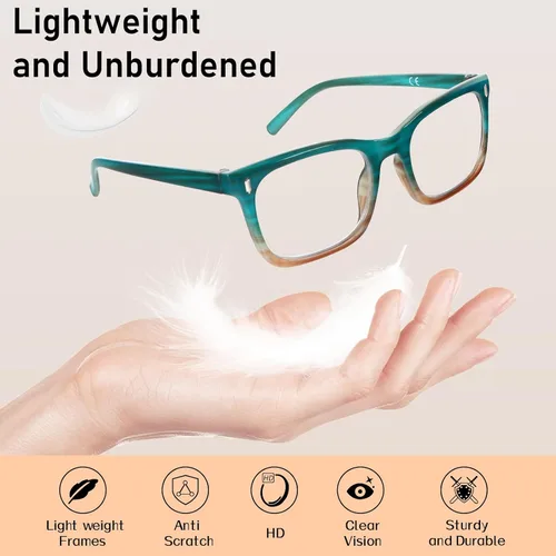 Vista 7 de Paquete de 3 lentes de lectura para mujer, estilo moderno, lectores de computadora +1.0