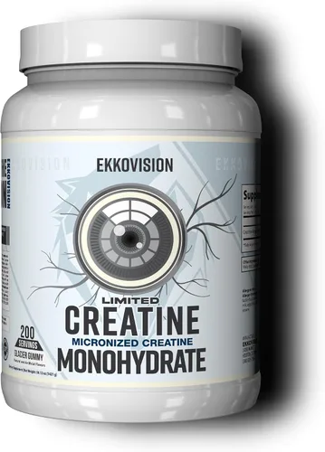 Vista 9 de Ekkovision Polvo de Monohidrato de Creatina Micronizado, Cereza Negra, Suplemento Pre Entrenamiento y Post Entrenamiento para Hombres y Mujeres