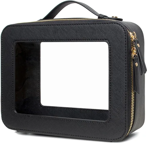Vista 25 de LETGO Bolsas de Maquillaje Transparentes, Bolsa de Aseo Aprobada por la TSA con Cierre, Organizador de Maquillaje Transparente de Gran Capacidad