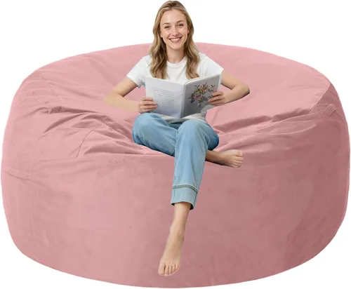 Vista 34 de Silla Puf de 2 Pies con Funda de Terciopelo Ultra Suave Sofá Puf con Espuma con Memoria Sillas Puf de Tamaño Grande Sofá Perezoso para Dormitorio