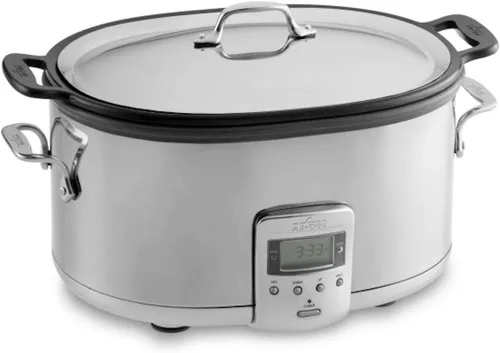 Vista 11 de All-Clad Olla de cocción lenta eléctrica 7 en 1 de 5 cuartos de galón con acero inoxidable y hierro fundido, 1200 W - Olla esmaltada negra